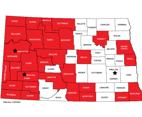 Nd Road Restrictions Map Permits
